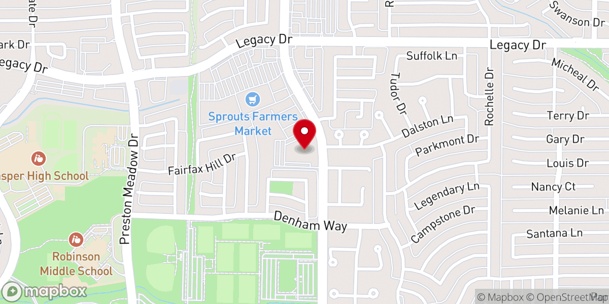 Map showing location of Preston Meadow Lutheran Church and Preschool