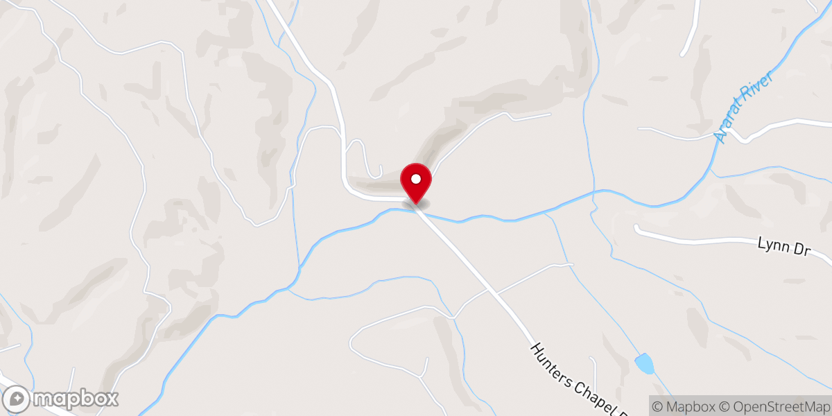 Map showing location of Hunter Chapel