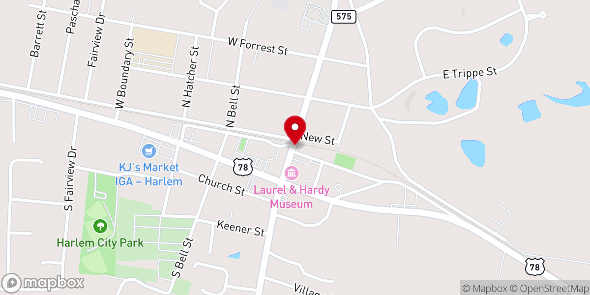 Map showing location of Impact Church