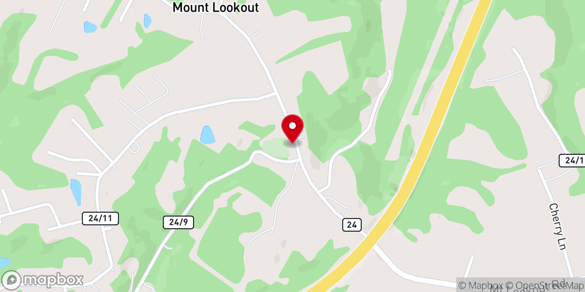 Map showing location of Mount Pleasant Church