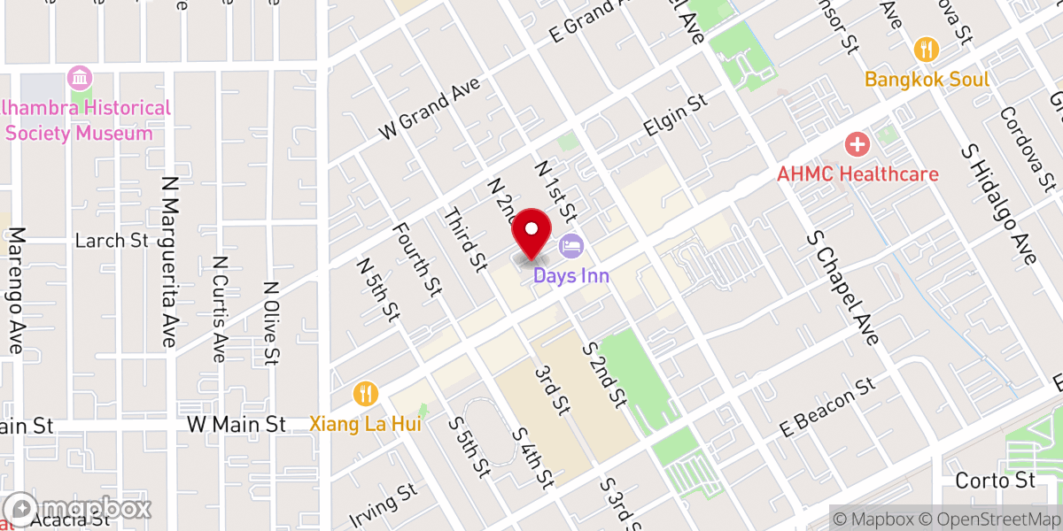 Map showing location of Church In Alhambra