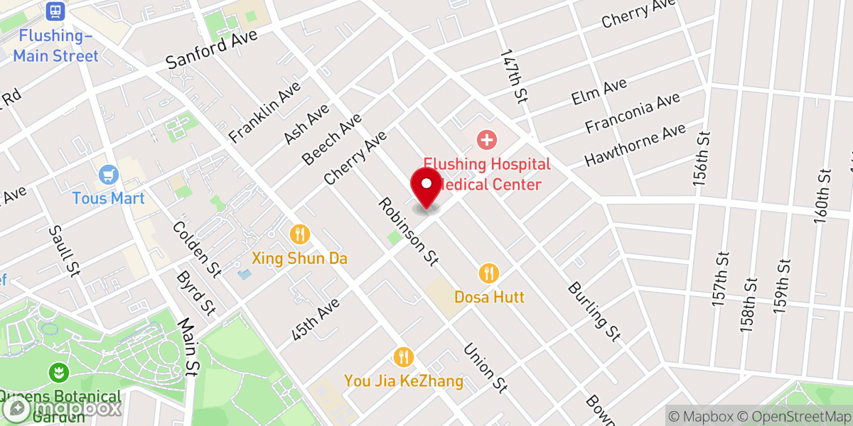 Map showing location of Korean Chinese Mission Church