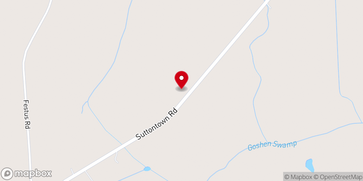 Map showing location of Goshen Church