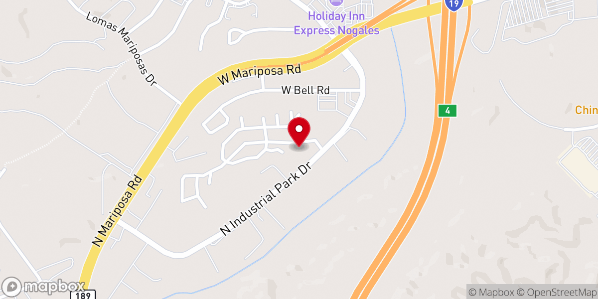 Map showing location of Centro Cristiano