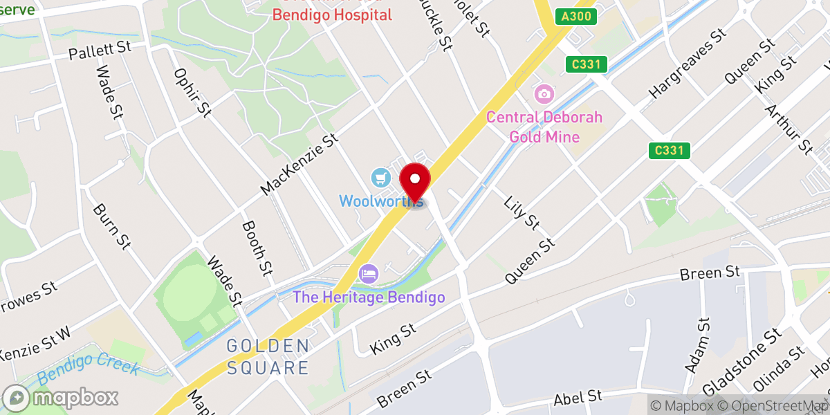 Map showing location of High Street Christian Church