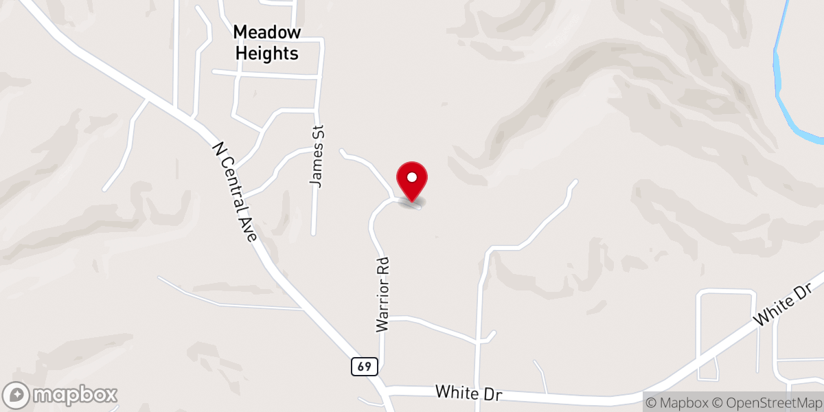Map showing location of North Heights Church of Christ