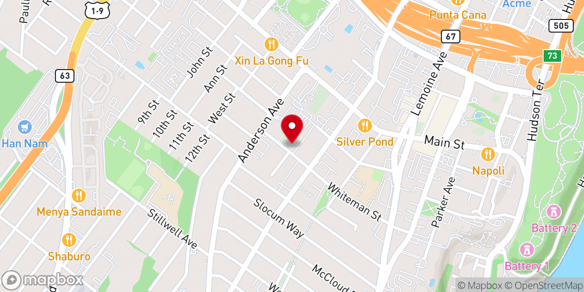 Map showing location of Madonna Roman Catholic Church