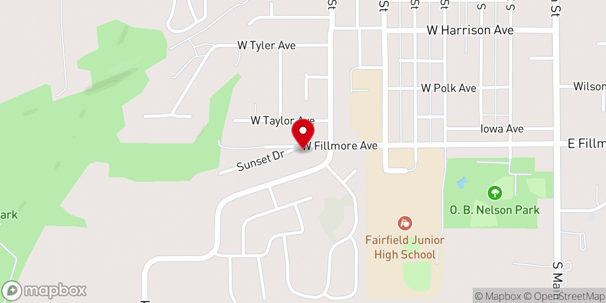 Map showing location of Faith Baptist Church