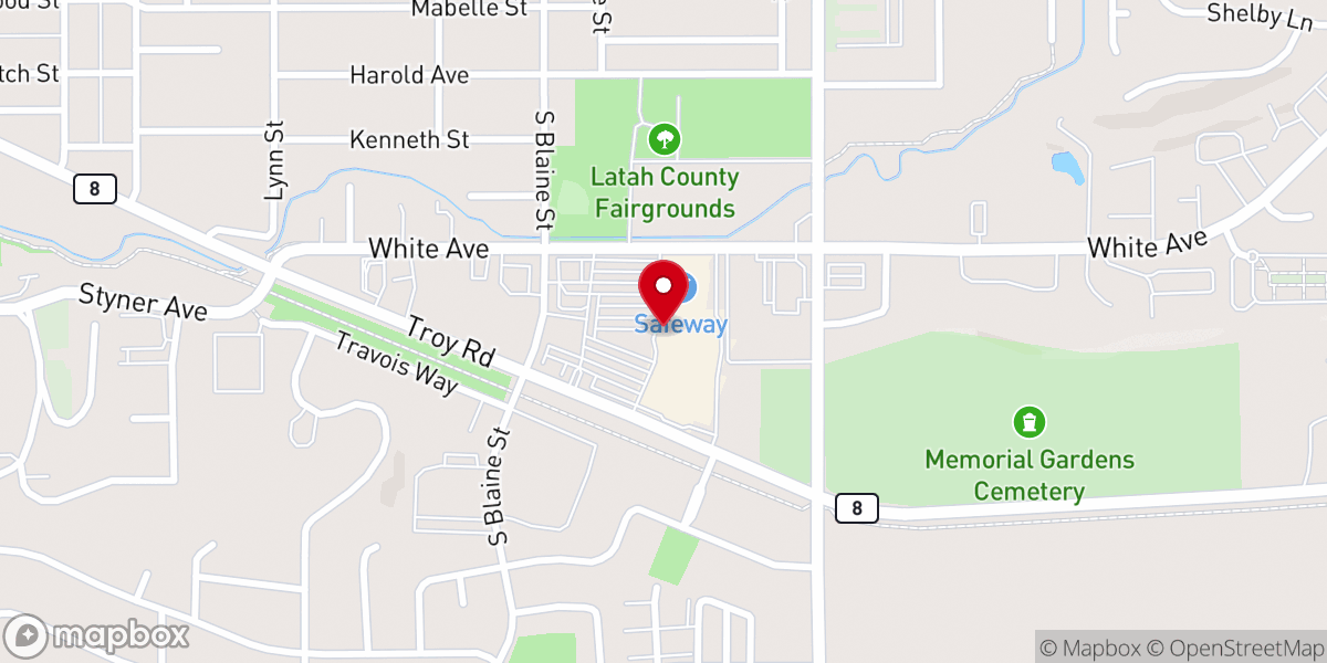 Map showing location of Eastside Marketplace