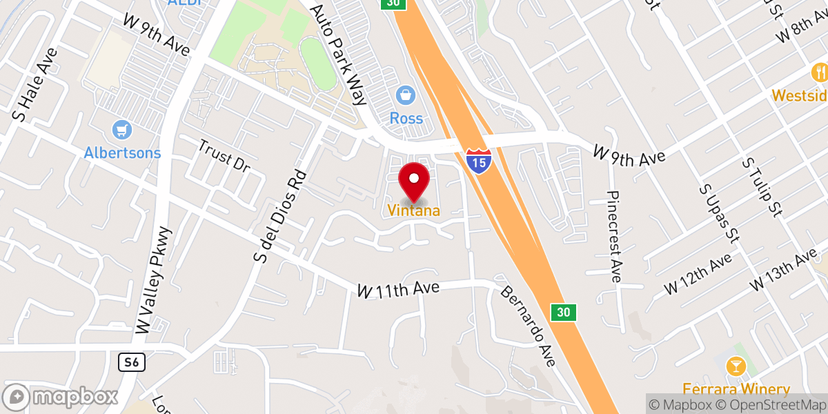 Map showing location of Gathering Place Church in San Diego, CA