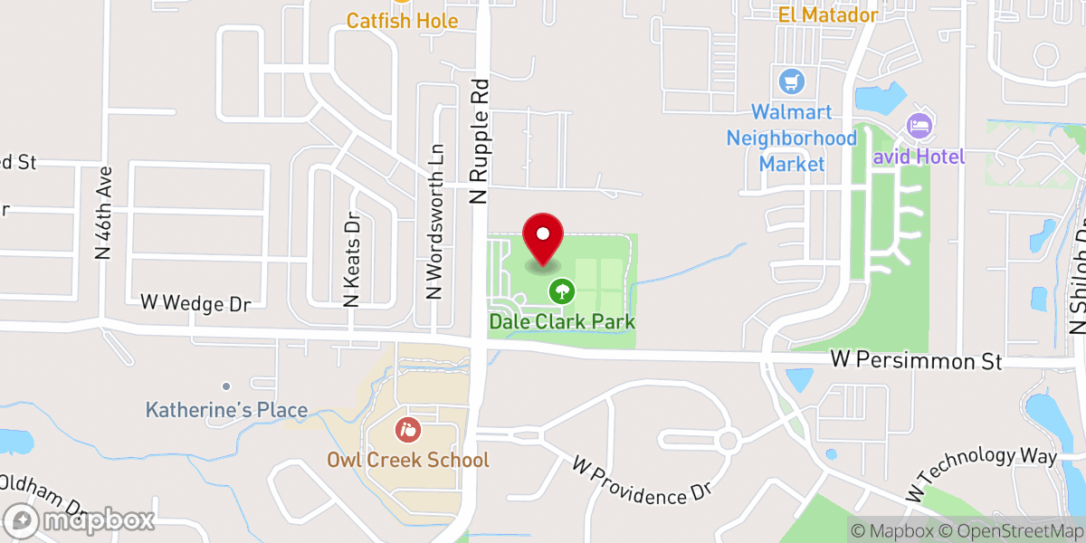 Map showing location of Bethel Heights Church