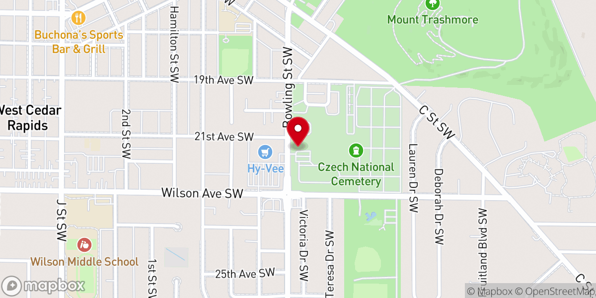Map showing location of Brosh Chapel