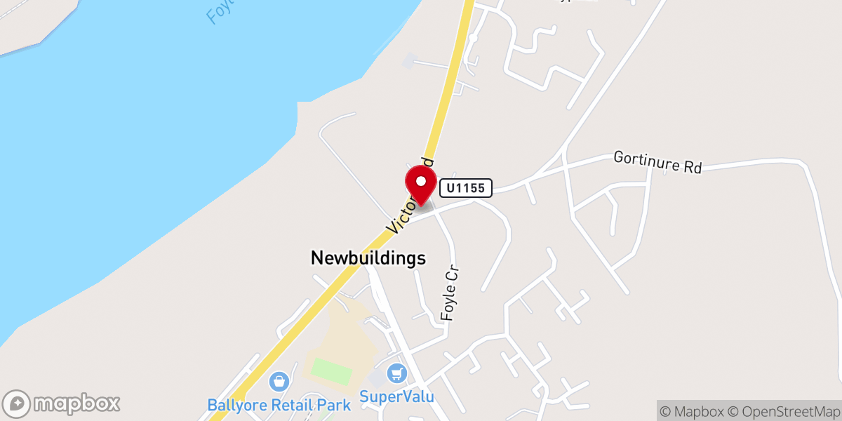 Map showing location of Newbuildings Methodist Church