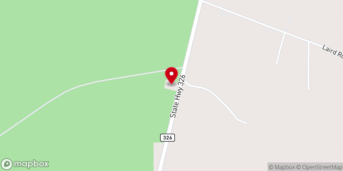 Map showing location of Little Rock Church