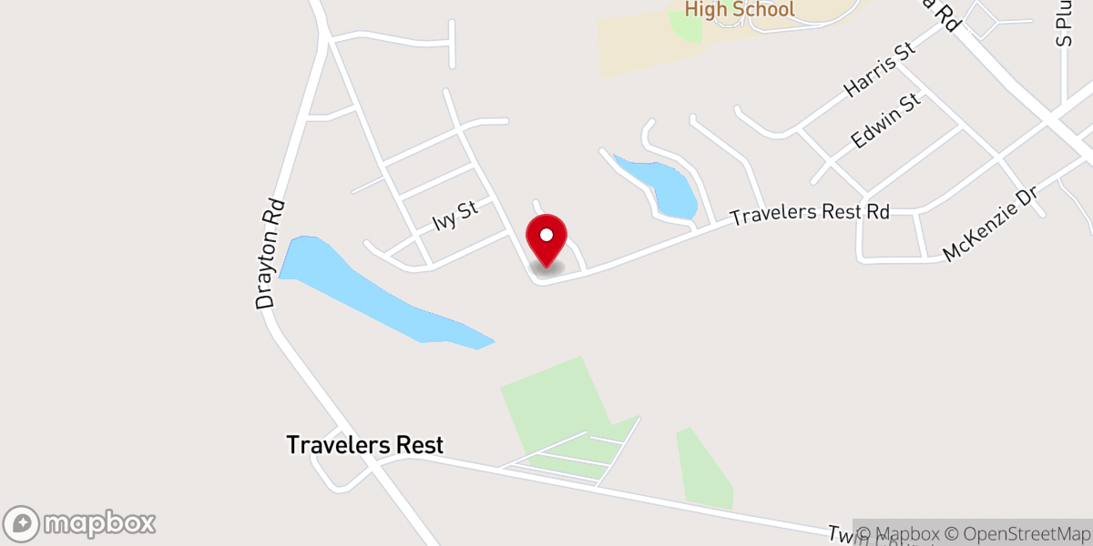 Map showing location of Second Salem Church