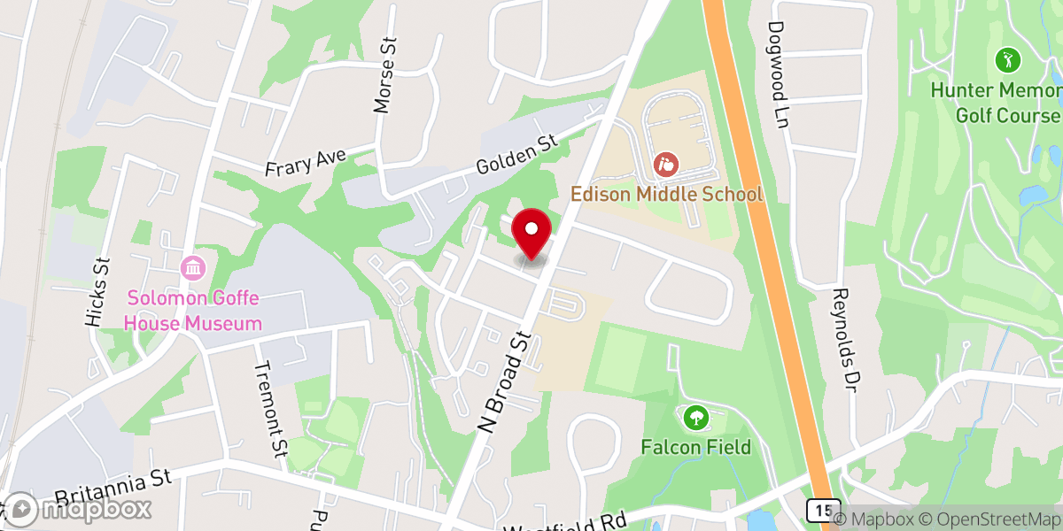 Map showing location of Parker African Methodist Episcopal Zion Church
