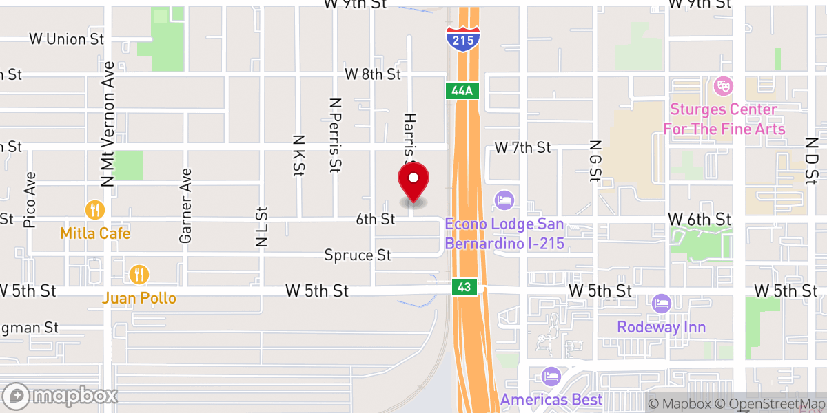 Map showing location of United Pentecostal Holy Church