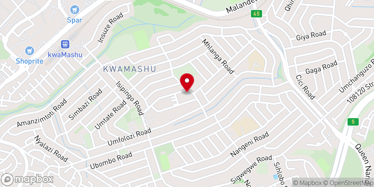 Map showing location of The AFM of SA KwaMashu C Assembly