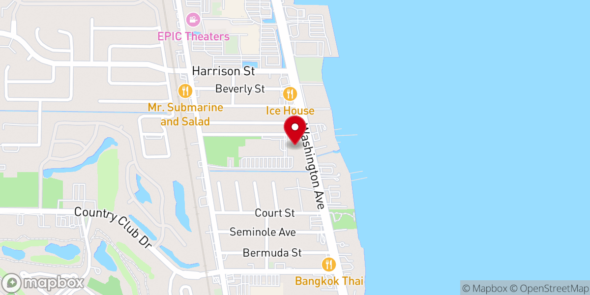 Map showing location of St. Teresa Catholic Church