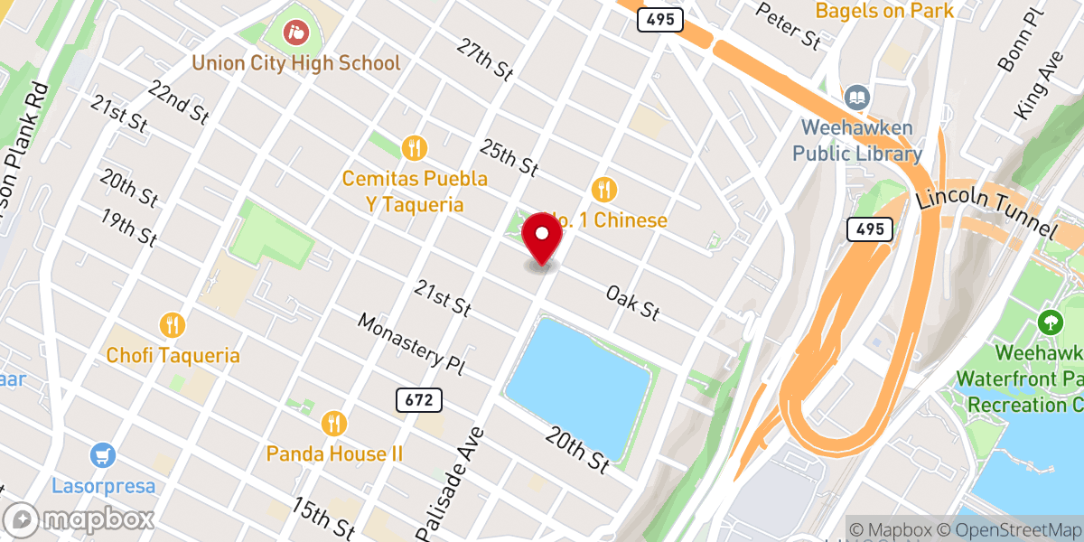Map showing location of Redeemer Hudson Church