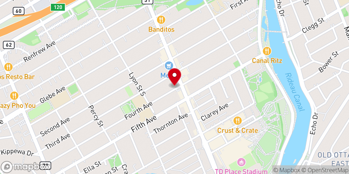 Map showing location of Fourth Avenue Baptist Church
