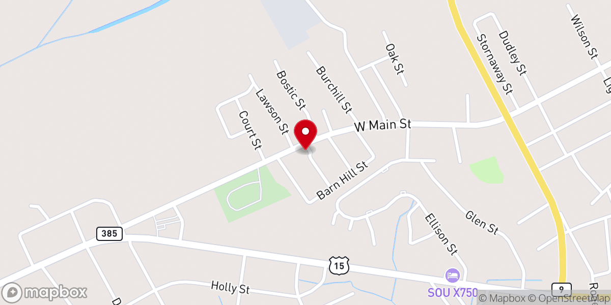 Map showing location of Word of Life Christian Center