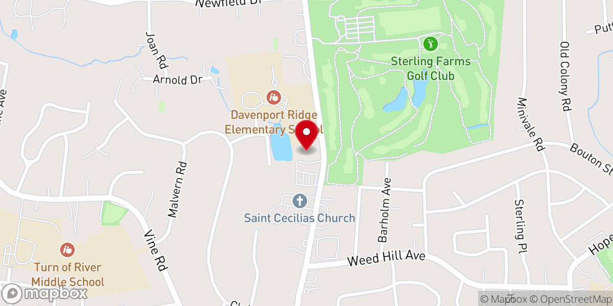 Map showing location of Annunciation of Stamford Capital Campaign Inc