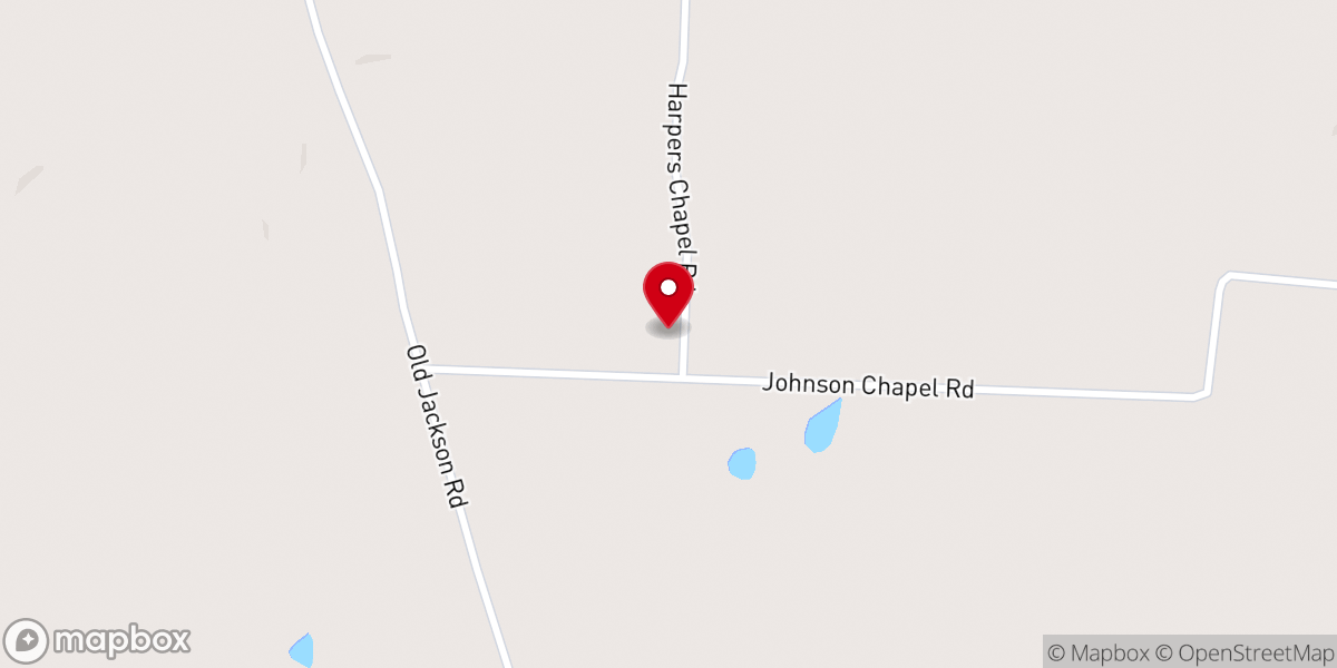 Map showing location of Johnson Chapel CME Church