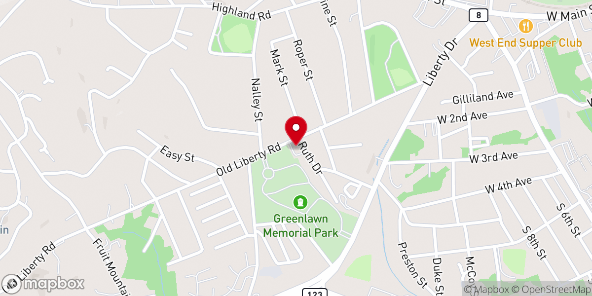 Map showing location of Liberty Christian Outreach