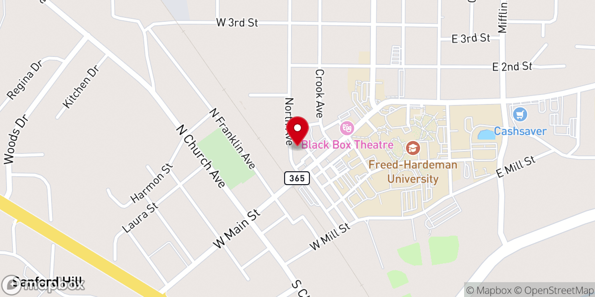 Map showing location of Gleaner's House