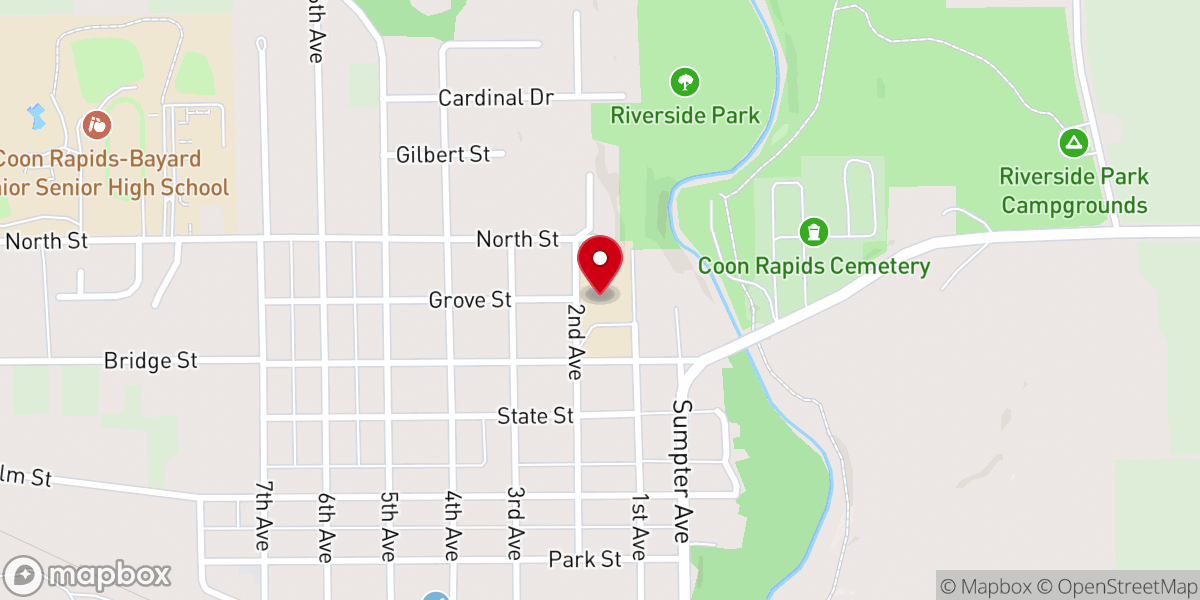 Map showing location of Alive Church