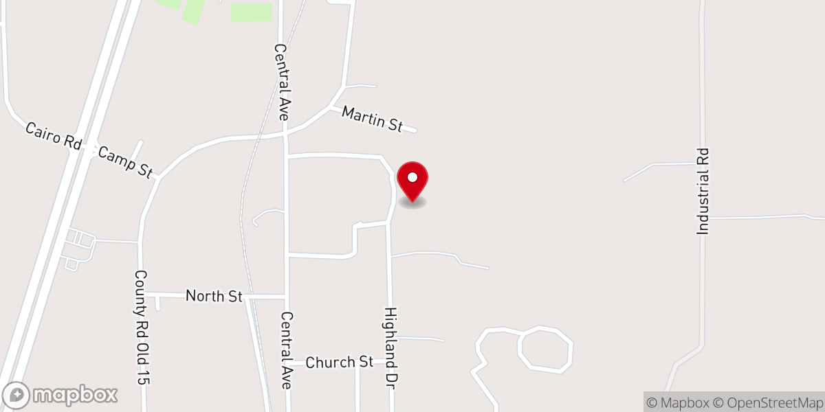 Map showing location of Rockin' Hoptown