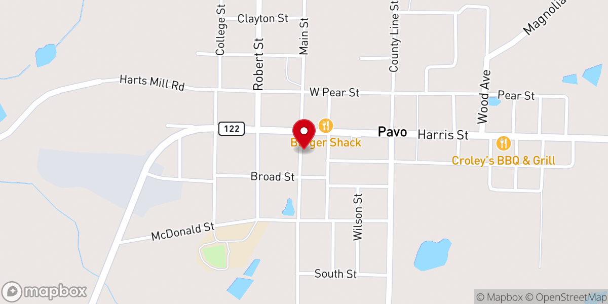 Map showing location of Pavo Feed