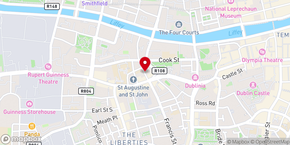 Map showing location of La Catedral Studios