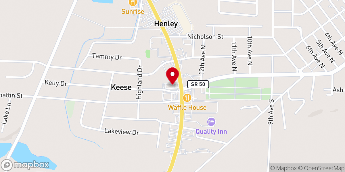 Map showing location of Western Sirloin Steak House