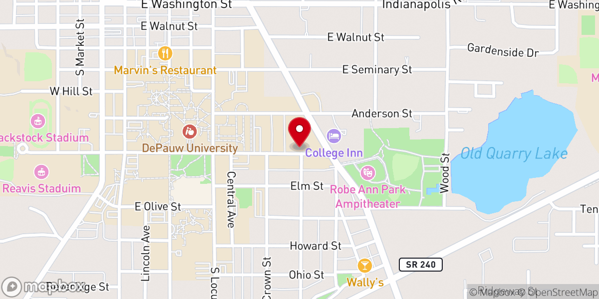 Map showing location of Hanna Street Baptist Church