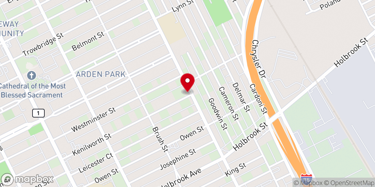 Map showing location of Greater Ephesian Baptist Church