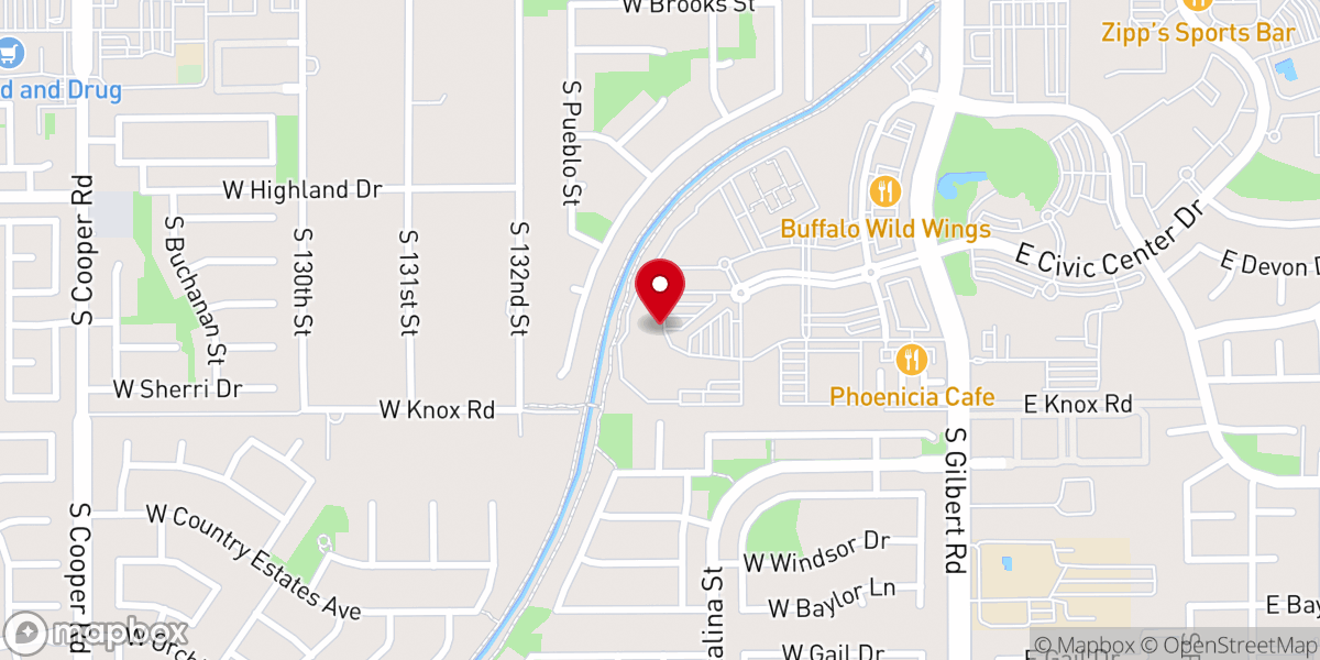 Map showing location of Christ Church - Gilbert Congregation