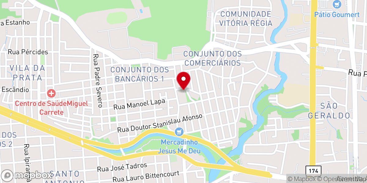 Map showing location of Paróquia de São Jorge