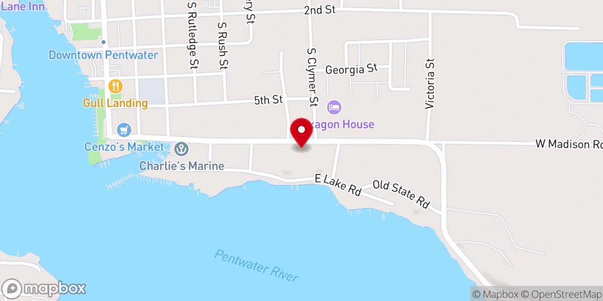 Map showing location of St Vincent's Catholic Church