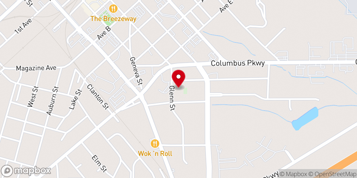 Map showing location of Providence Presbyterian Church