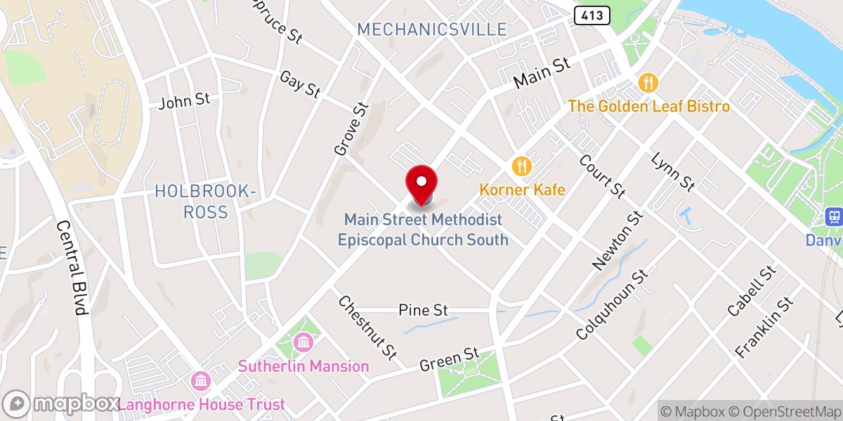Map showing location of Episcopal Church-The Epiphany