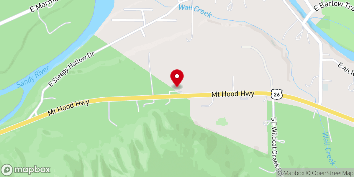 Map showing location of Hoodland Lutheran Church