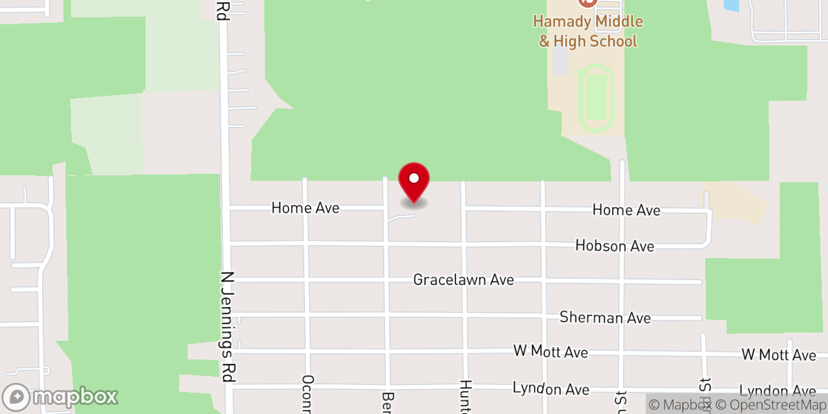 Map showing location of Greater Paradise Baptist Church