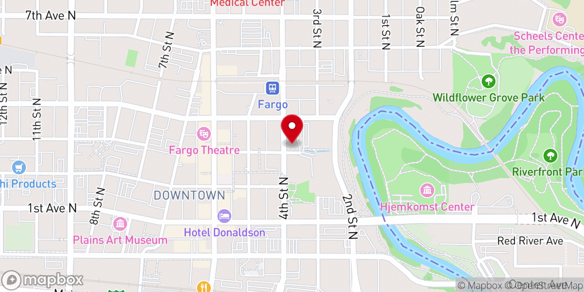 Map showing location of Pontoppidan Lutheran Church