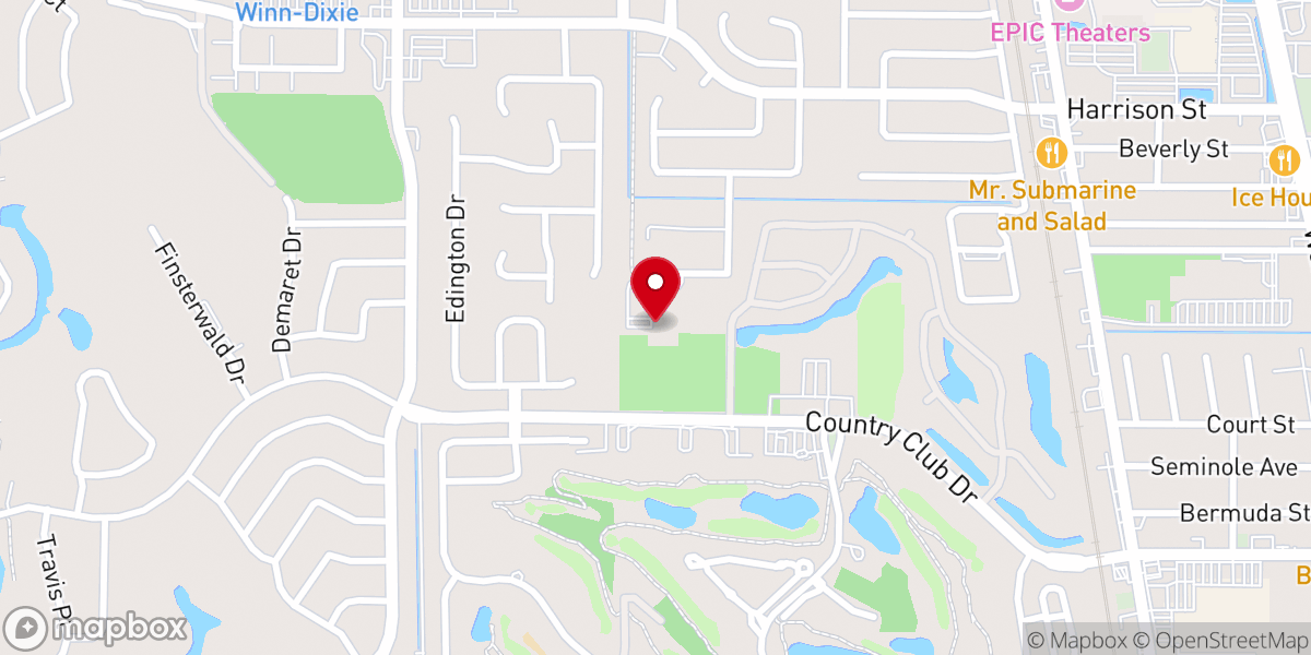 Map showing location of Facebook Hummingbird Pantry