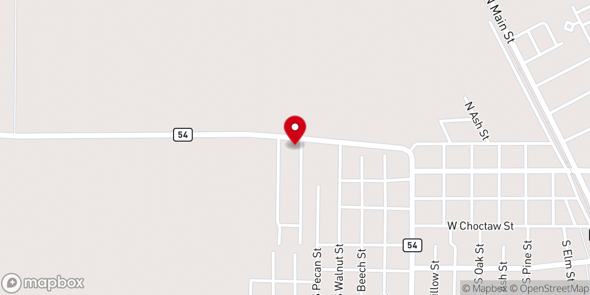 Map showing location of Jerusalem Baptist Church