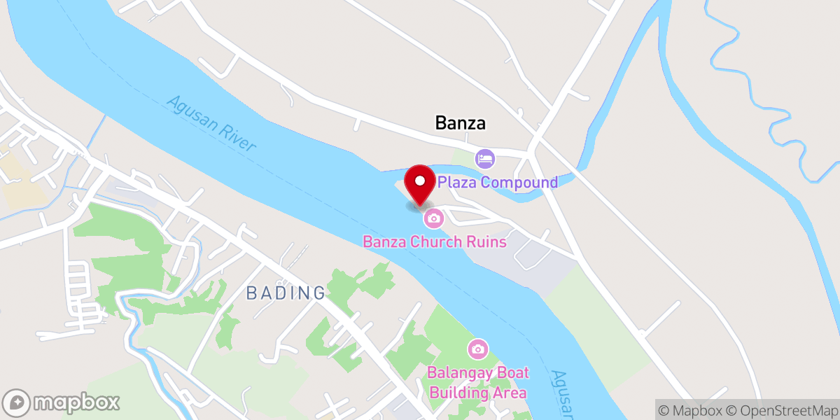 Map showing location of Banza Church Ruins