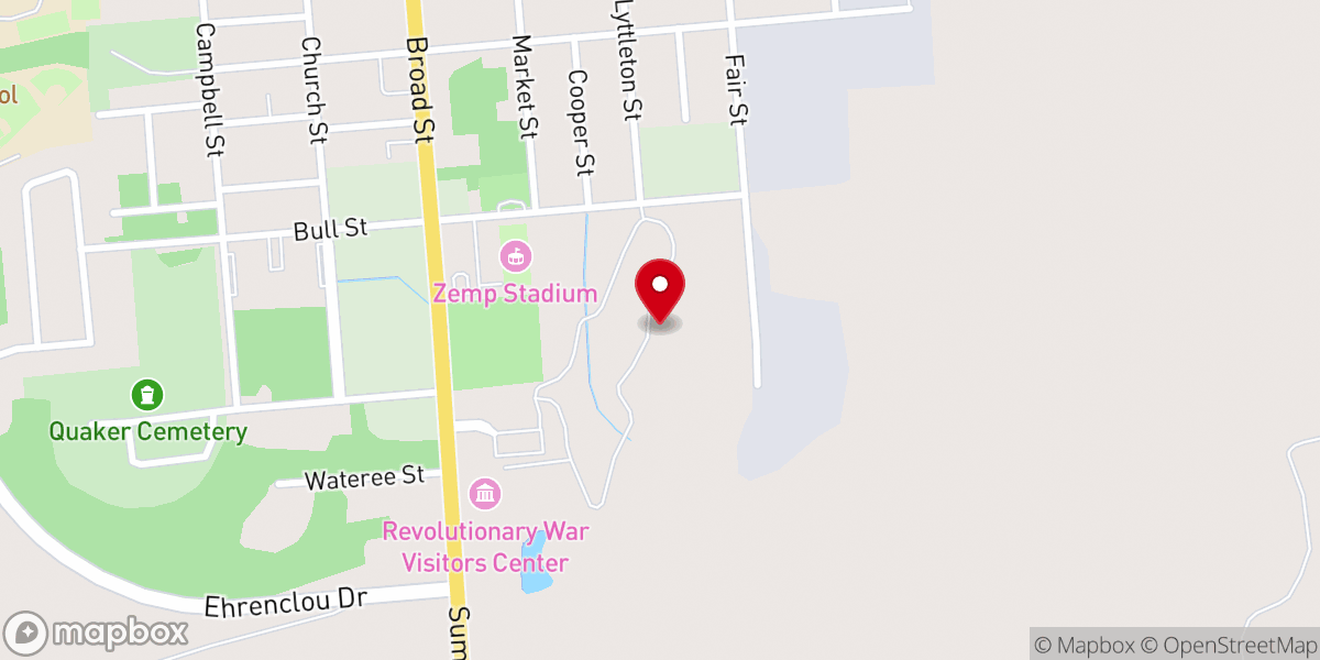 Map showing location of Kershaw-Cornwallis House
