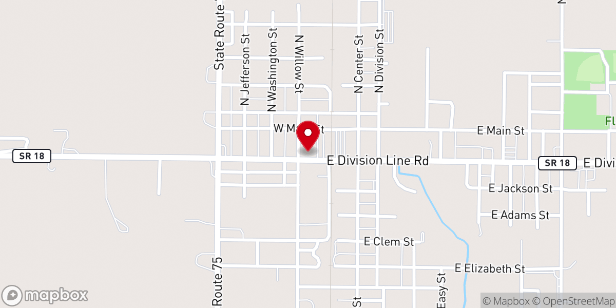 Map showing location of The Sanctuary Flora Pentecostal Church